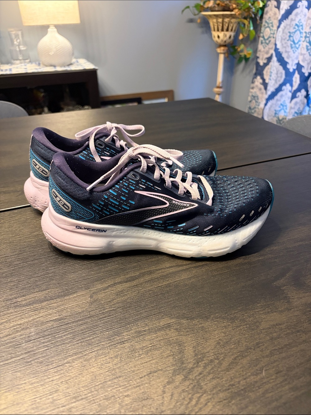 Brooks Glycerin 20 Women's Running Shoes Navy Lilac Size 7.5 Wide D